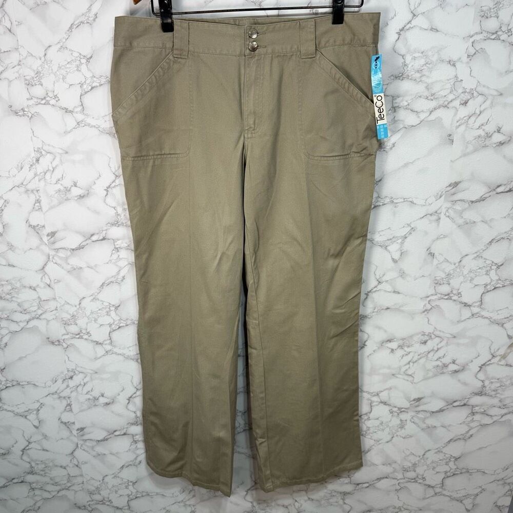 TeeCo Women’s Khaki Chino Pants sz 16‎ NEW # F845